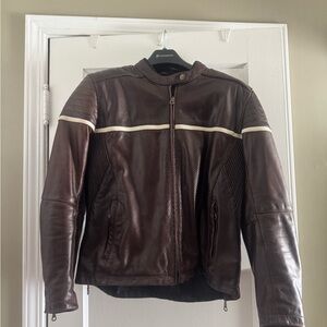 BILT brown leather motorcycle jacket